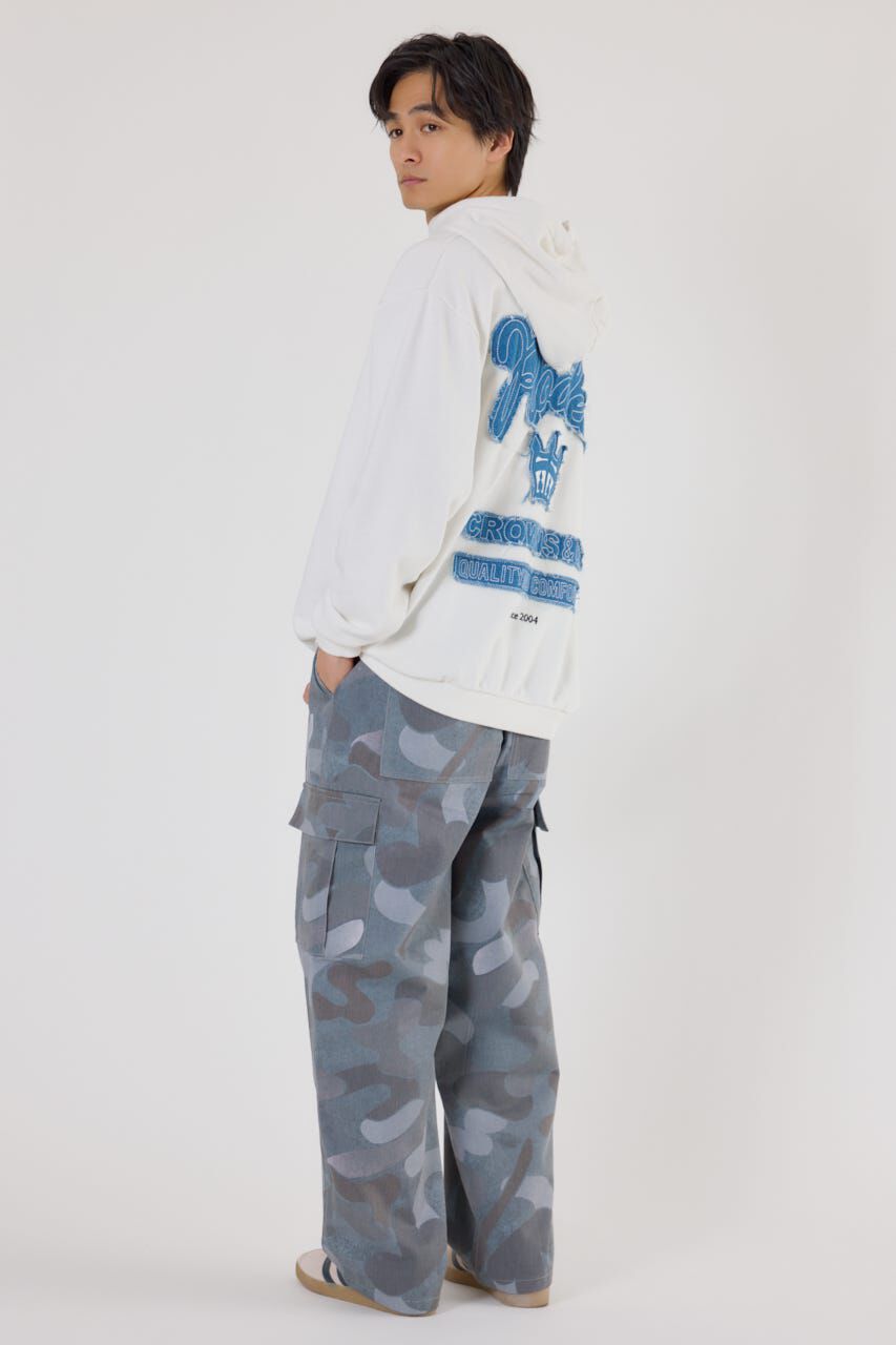 RODEO CROWNS「メンズロゴデニムパッチフーディー」|パーカー|