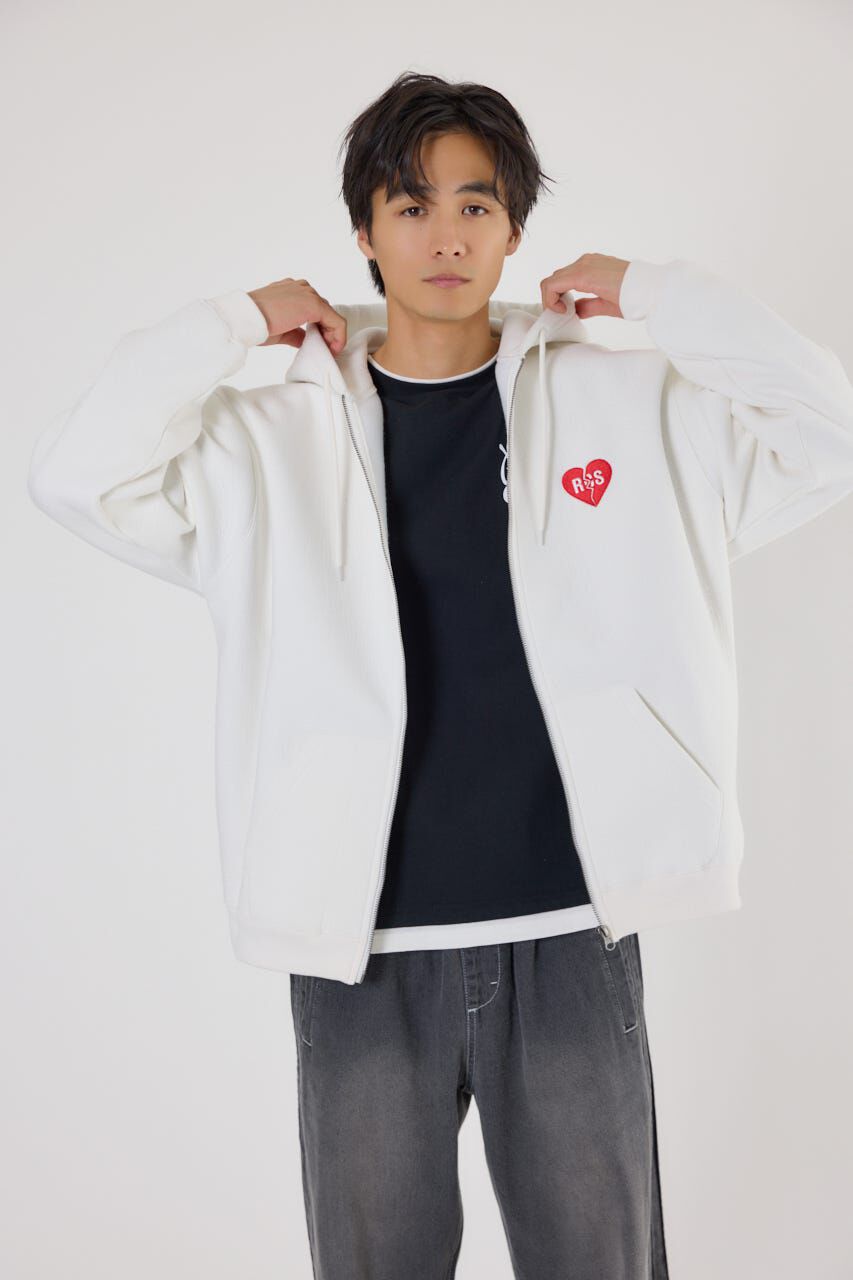 RODEO CROWNS「ハートブレイクZIPパーカー」|パーカー|WHT