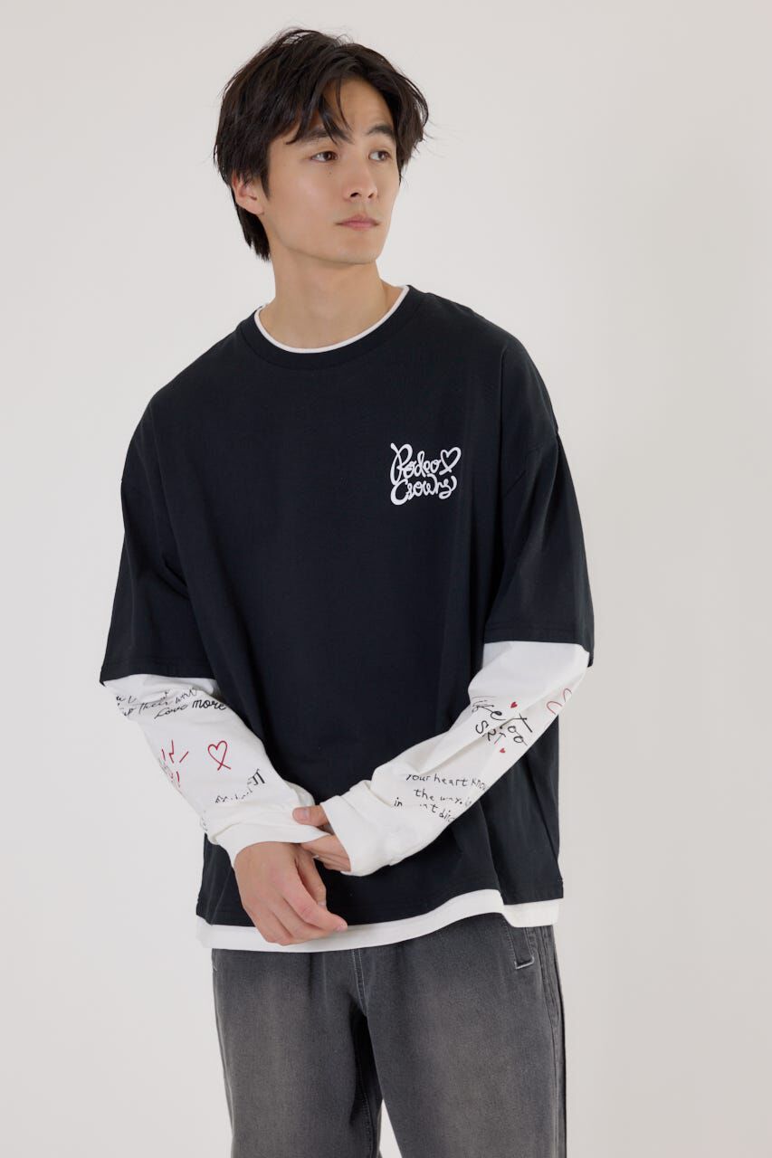 RODEO CROWNS「ハートフェイクレイヤードトップス」|Tシャツ・カットソー|