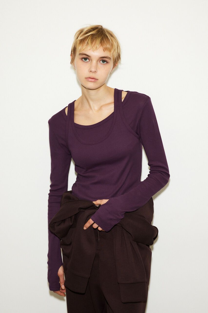 SLY「TANK LAYERED 2P トップス」|Tシャツ・カットソー|D/PUR3