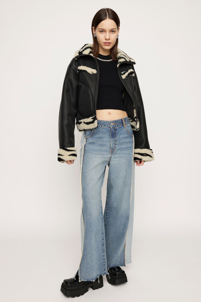 SLY「SEAM COLOR CROP RIB トップス」|ニット・セーター|