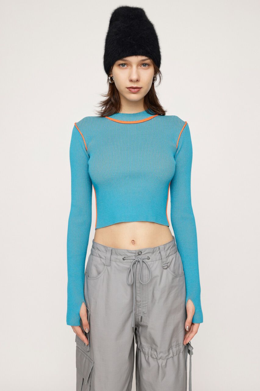 SLY「SEAM COLOR CROP RIB トップス」|ニット・セーター|TQ