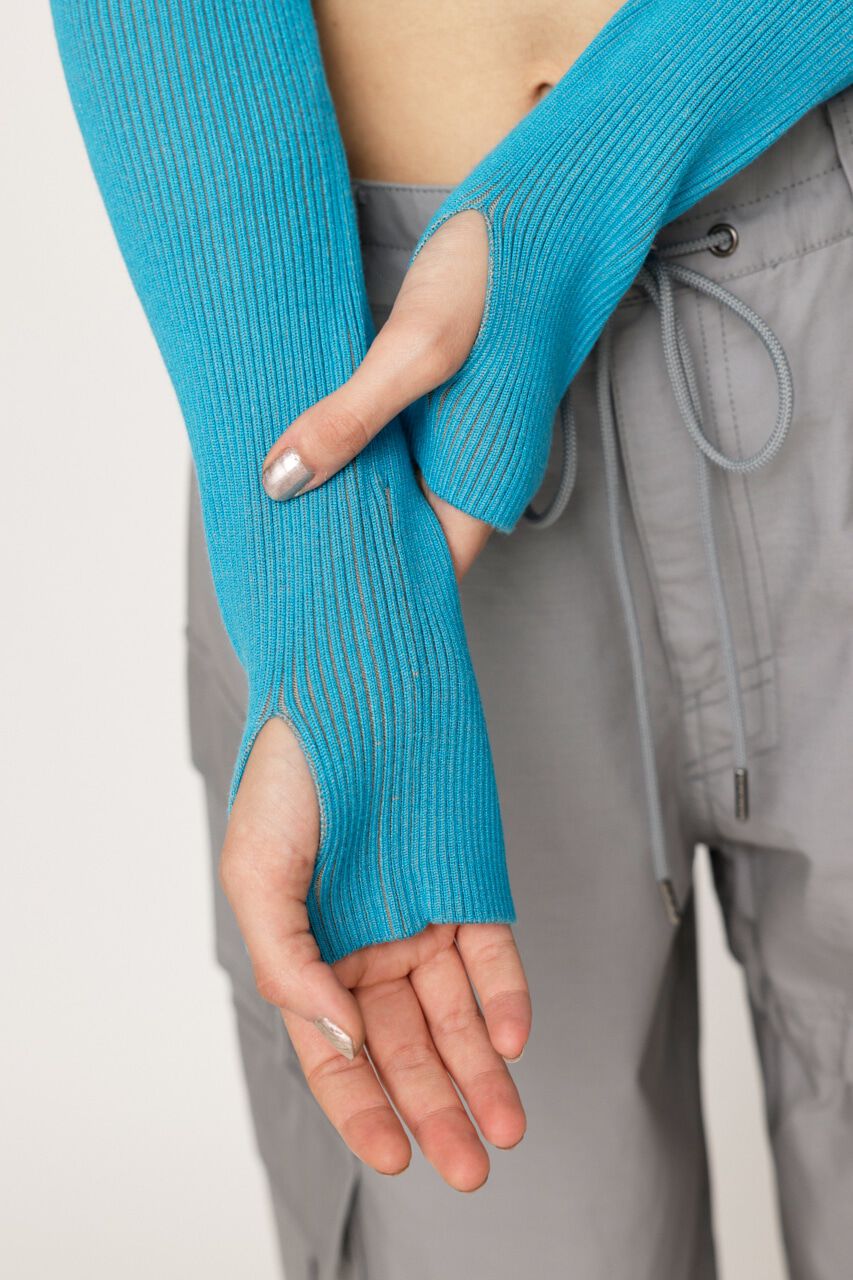 SLY「SEAM COLOR CROP RIB トップス」|ニット・セーター|