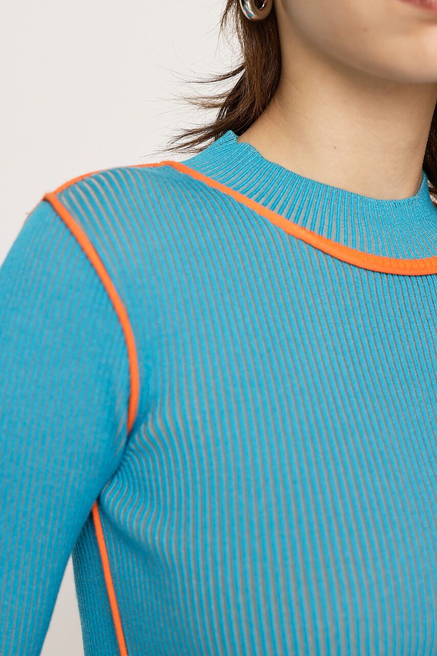 SLY「SEAM COLOR CROP RIB トップス」|ニット・セーター|