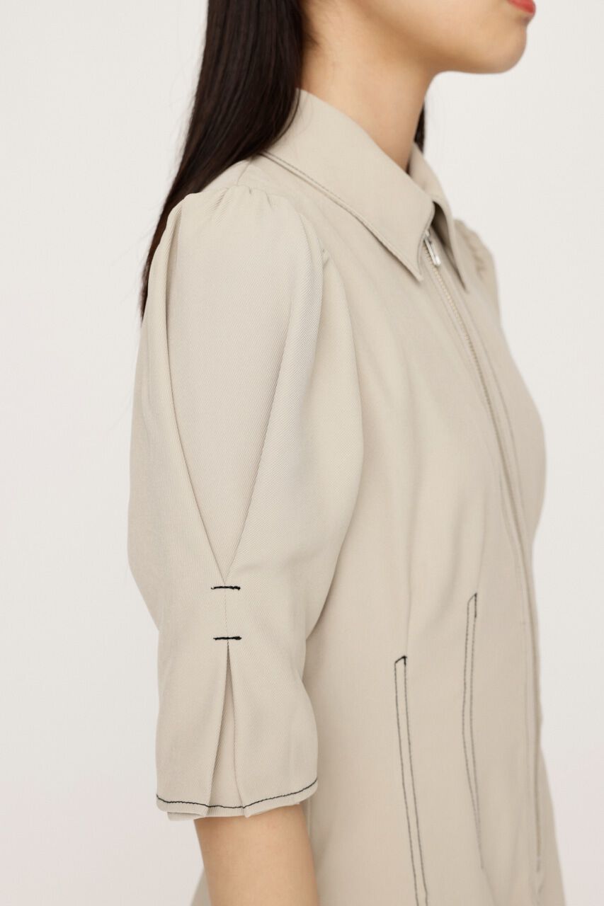 SLY「FRONT ZIP TUCK ショートワンピース」|ワンピース|