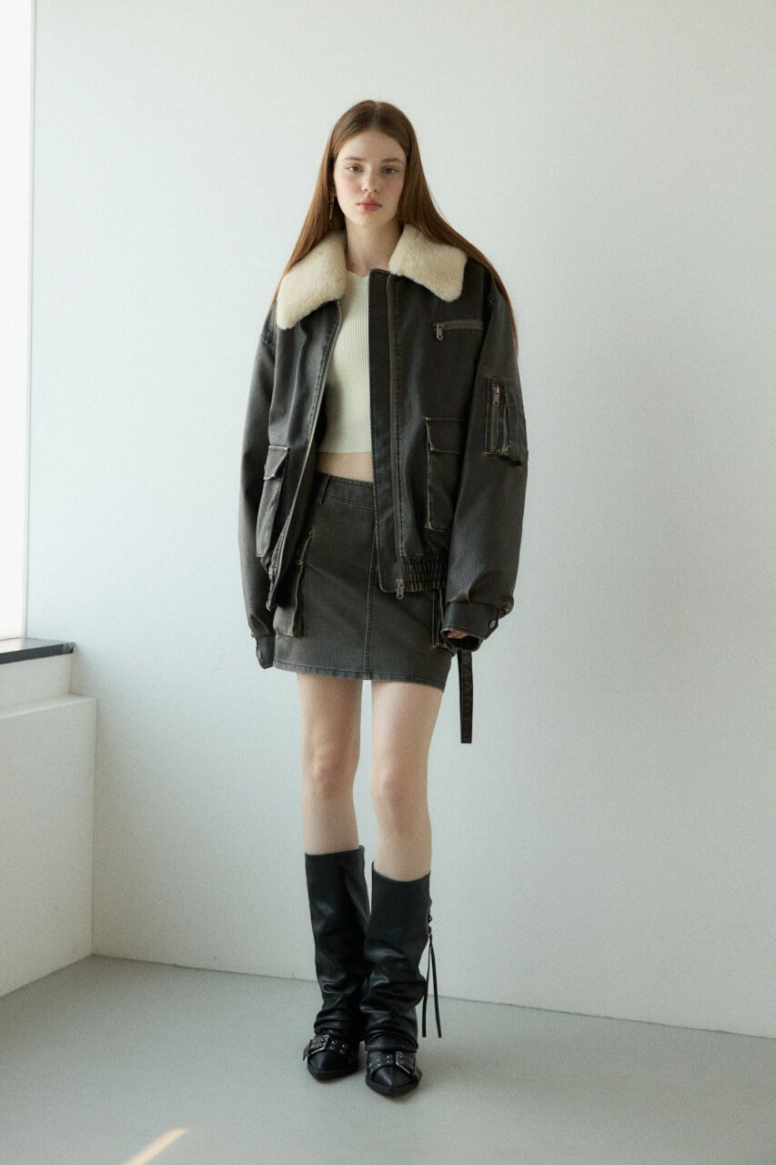 SLY「3D PK F／LEATHER MINI スカート」|スカート|