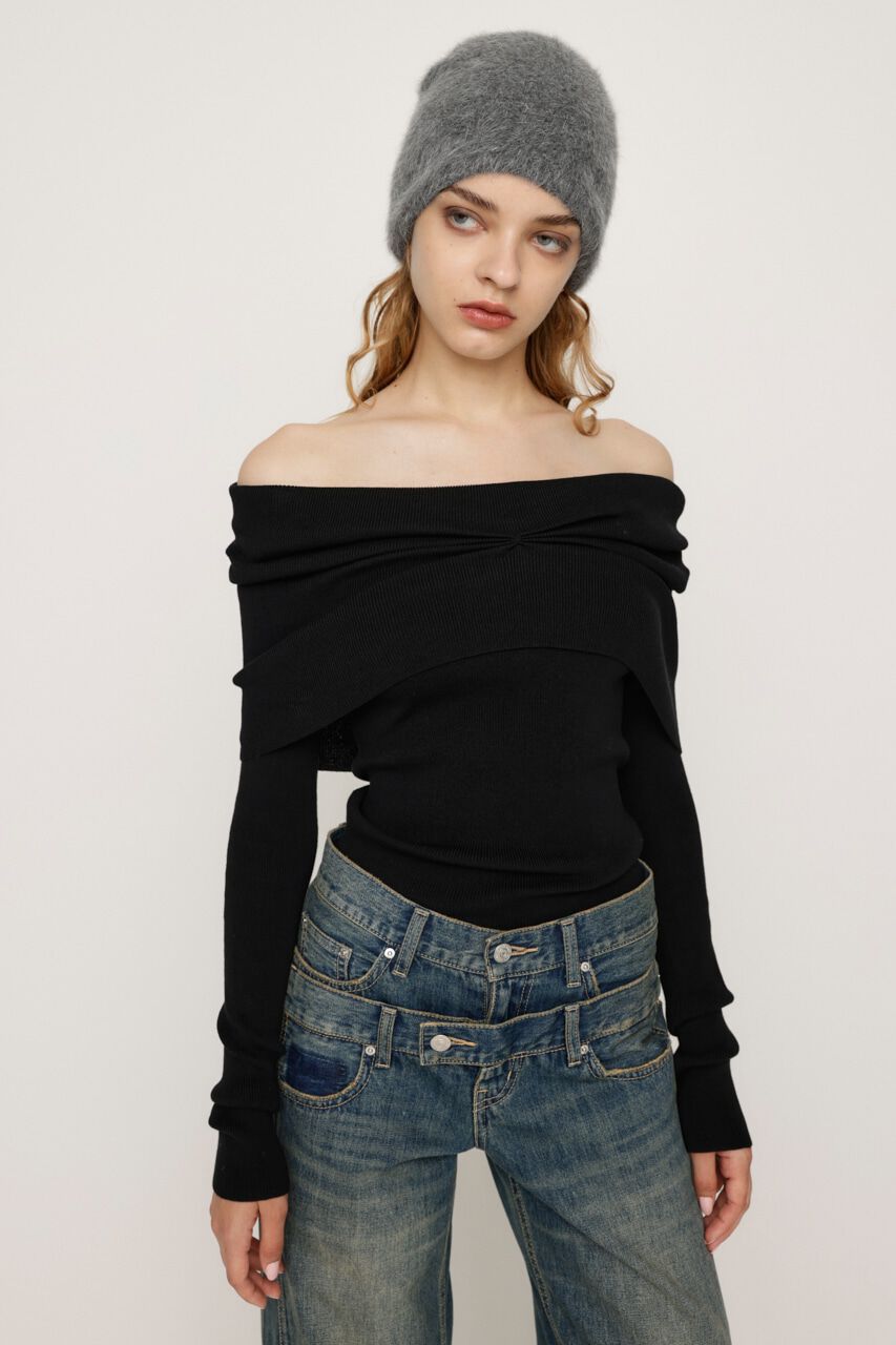 SLY「OFF SHOULDER KNIT トップス」|ニット・セーター|