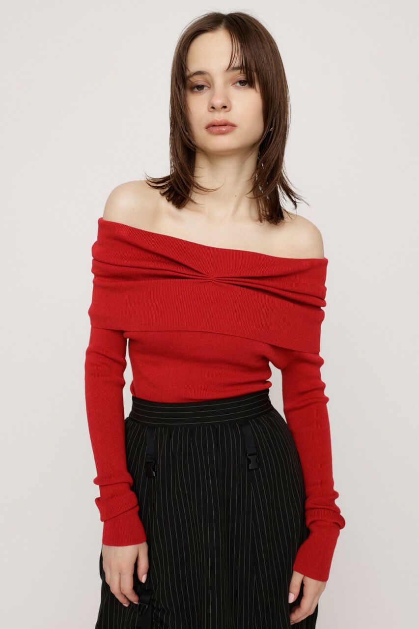 SLY「OFF SHOULDER KNIT トップス」|ニット・セーター|