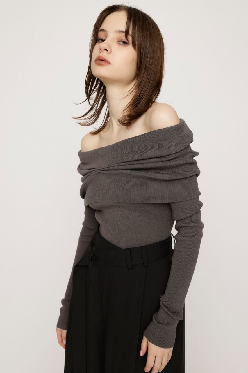 SLY「OFF SHOULDER KNIT トップス」|ニット・セーター|