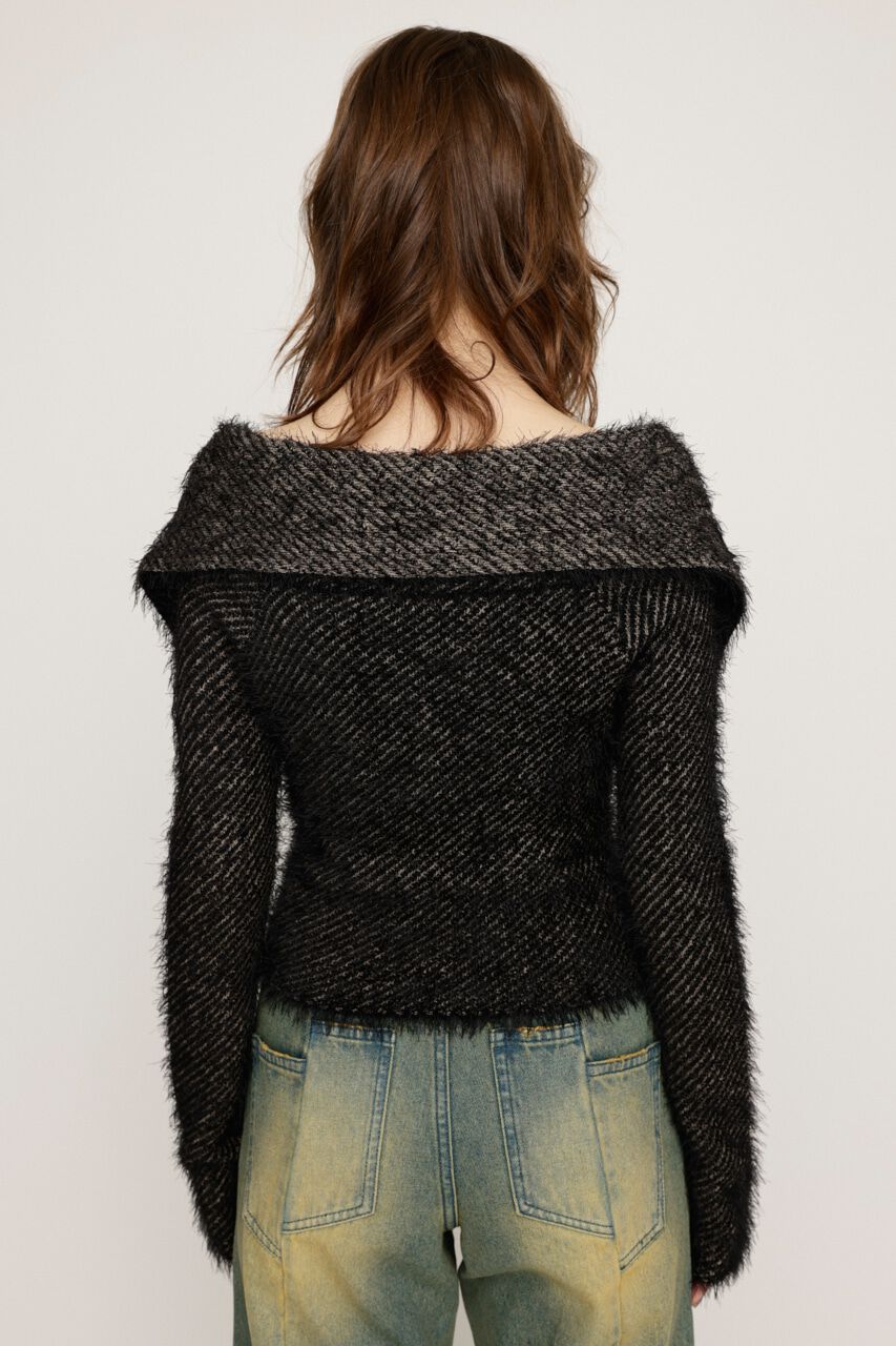 SLY「SHAGGY STRIPE MG トップス」|ニット・セーター|