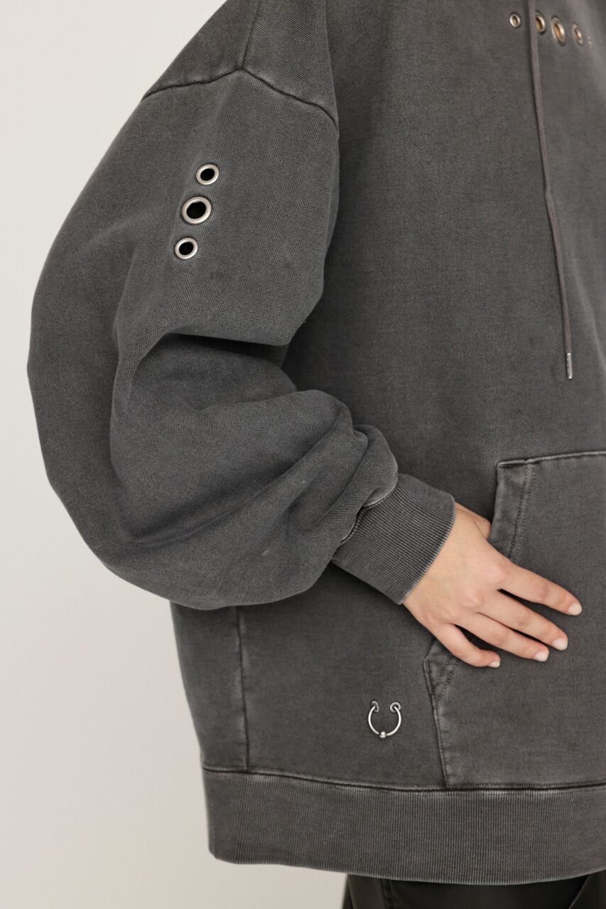 SLY「EYELET SW HOODIE」|パーカー|