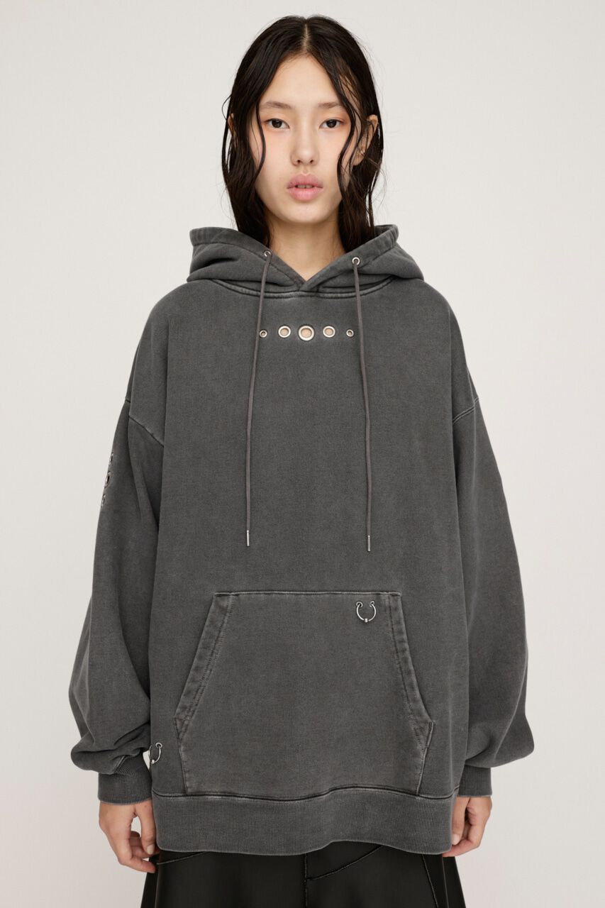 SLY「EYELET SW HOODIE」|パーカー|