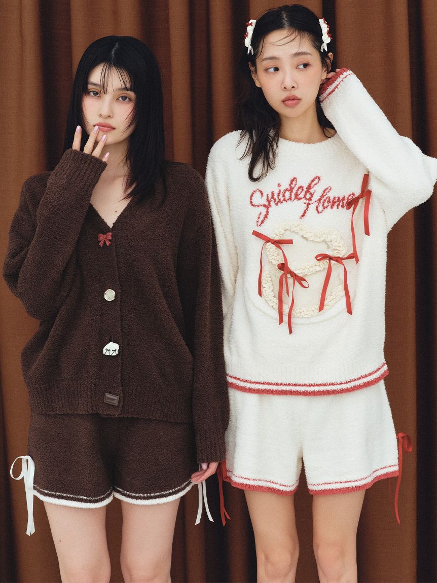 SNIDEL HOME「【Milcrea】リボンニットショートパンツ」|ルームウェア|