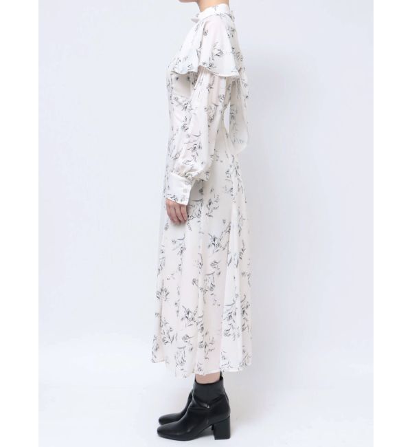 MERCURYDUO「バックノットリボンフラワーワンピース」|ワンピース|