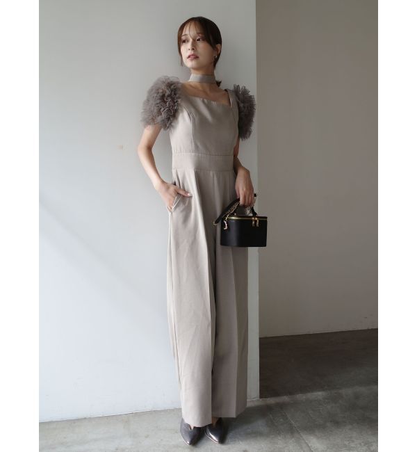 LAGUNAMOON「【ソンイさんコラボ】LADYチュールショルダーパンツドレス」|ドレス|