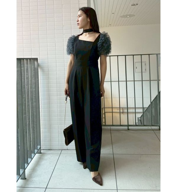 LAGUNAMOON「【ソンイさんコラボ】LADYチュールショルダーパンツドレス」|ドレス|