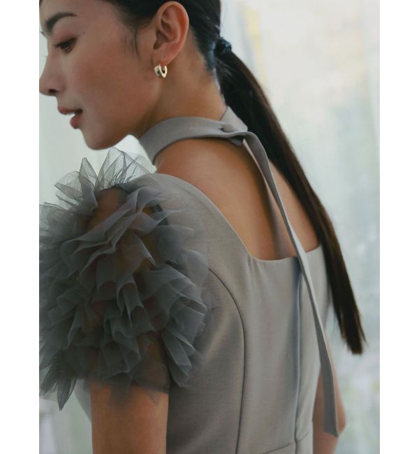 LAGUNAMOON「【ソンイさんコラボ】LADYチュールショルダーパンツドレス」|ドレス|