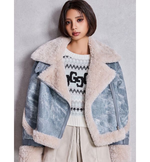 GYDA「ECO MOUTON RIDERSジャケット」|ライダースジャケット|