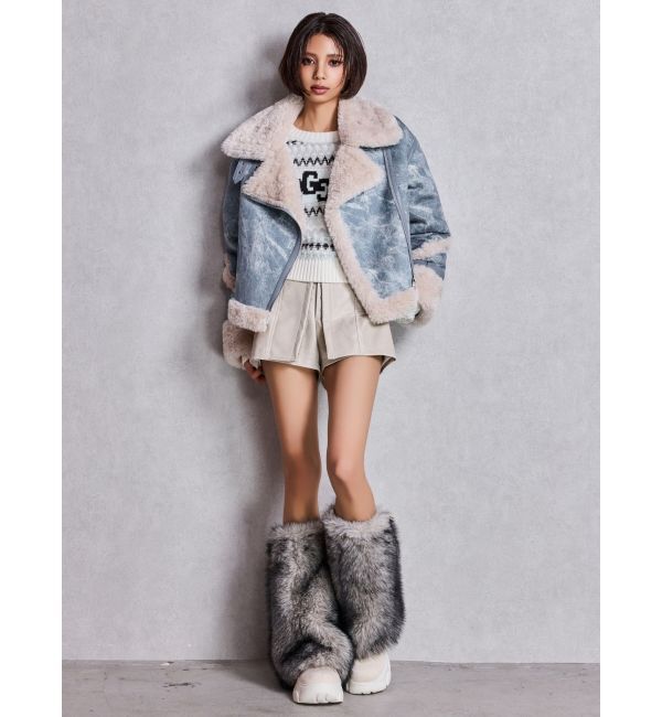 GYDA「ECO MOUTON RIDERSジャケット」|ライダースジャケット|