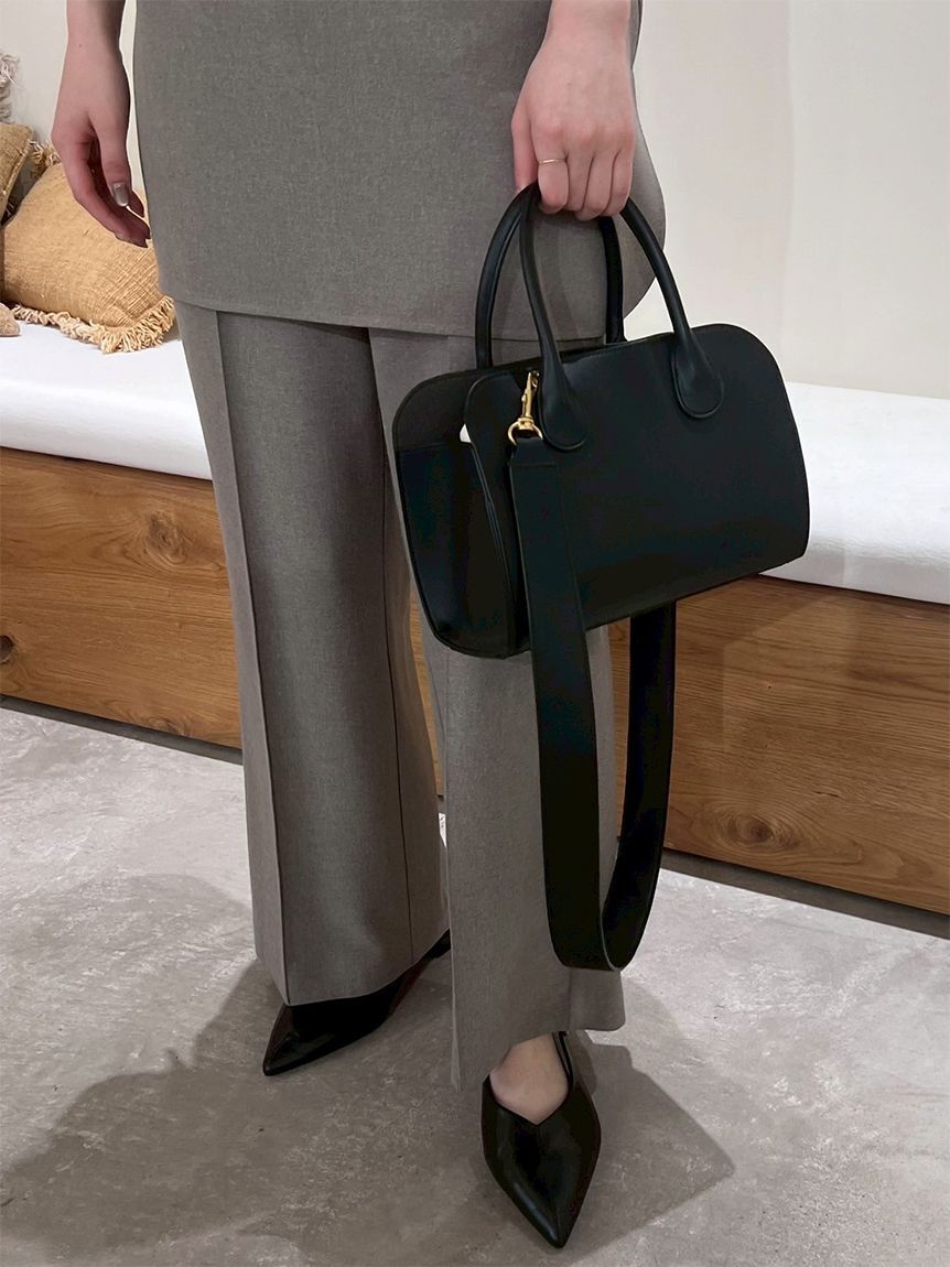 Mila Owen「巾着付きボストンショルダーバッグ」|ショルダー・メッセンジャー|BLK