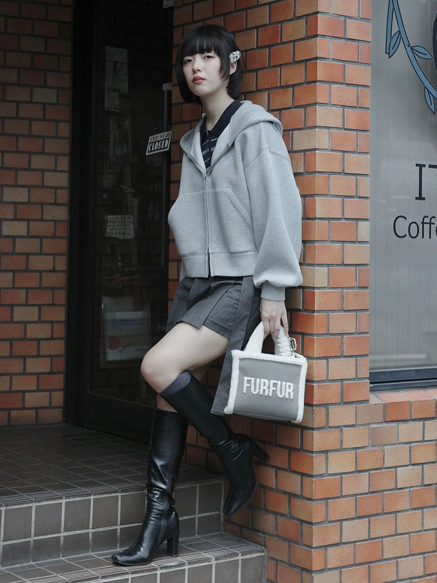 FURFUR「【WEB・一部店舗限定カラー】ロゴ刺繍ジップアップフーディー」|パーカー|