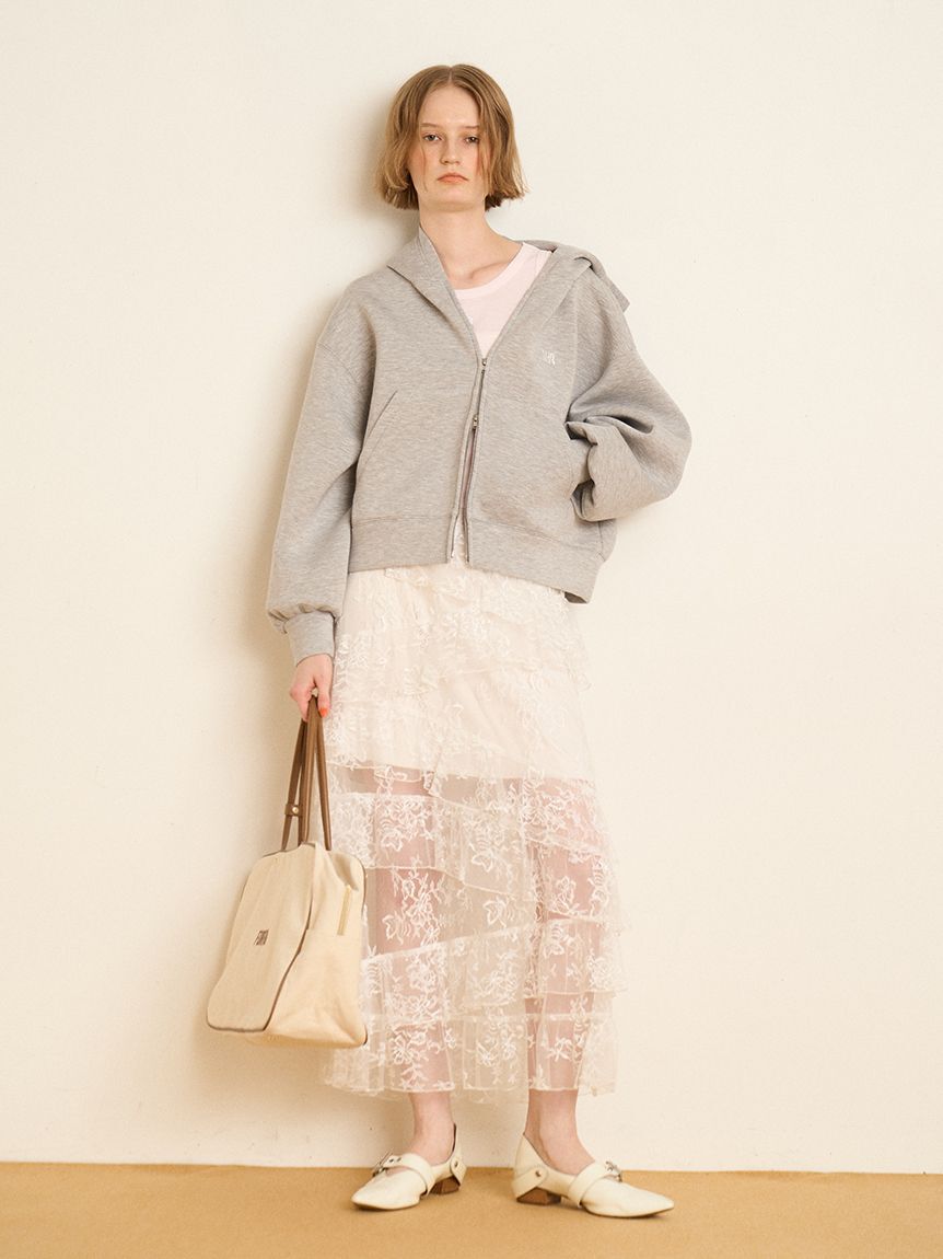 FURFUR「【WEB・一部店舗限定カラー】ロゴ刺繍ジップアップフーディー」|パーカー|