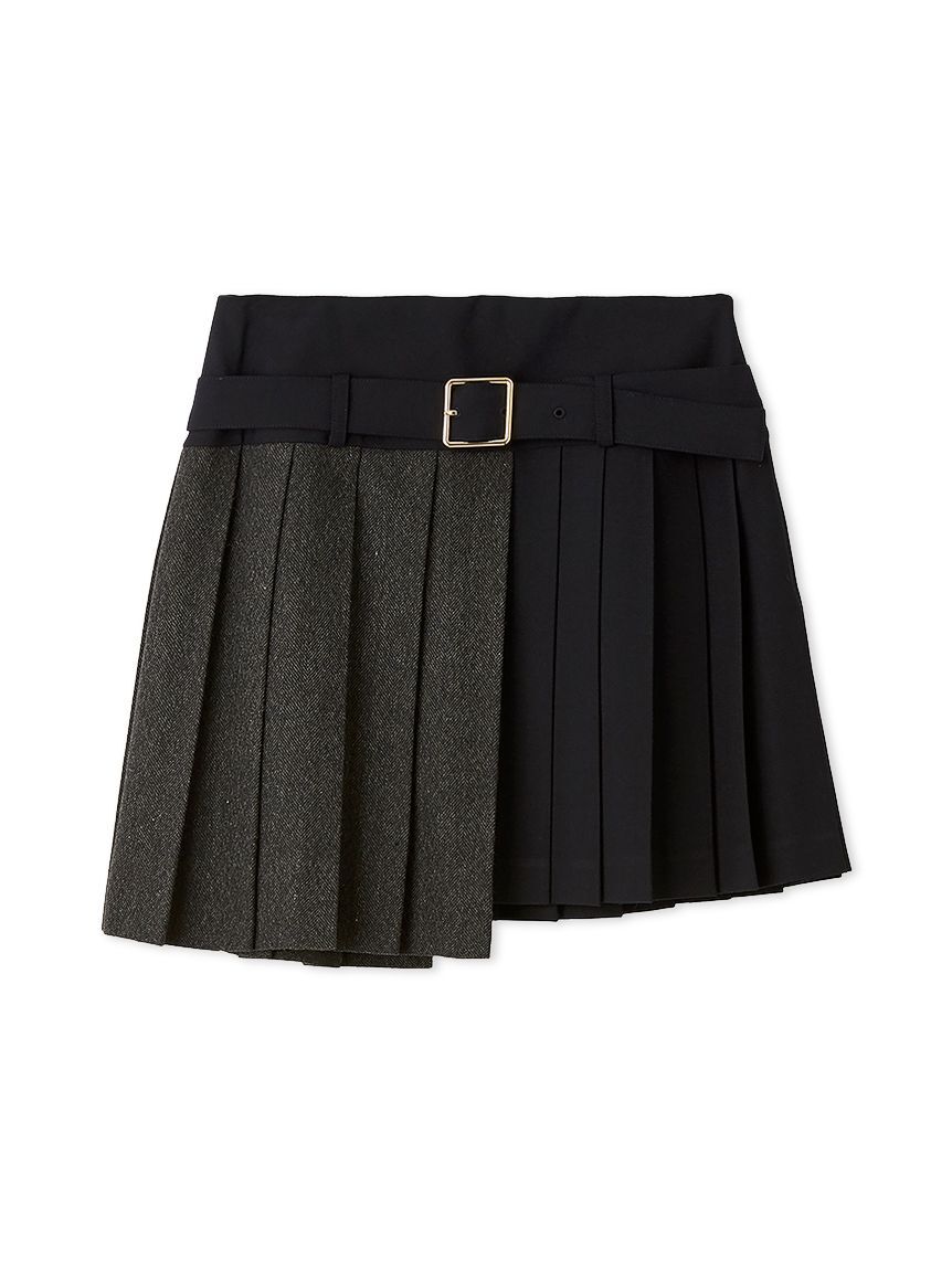 FURFUR「バイカラープリーツミニスカート」|スカート|