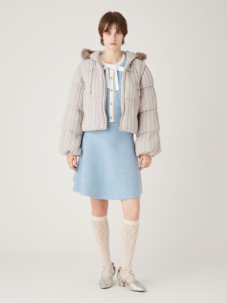 FURFUR「【WEB・一部店舗限定カラー】ボウタイトリムニットセットアップ」|ワンピース|