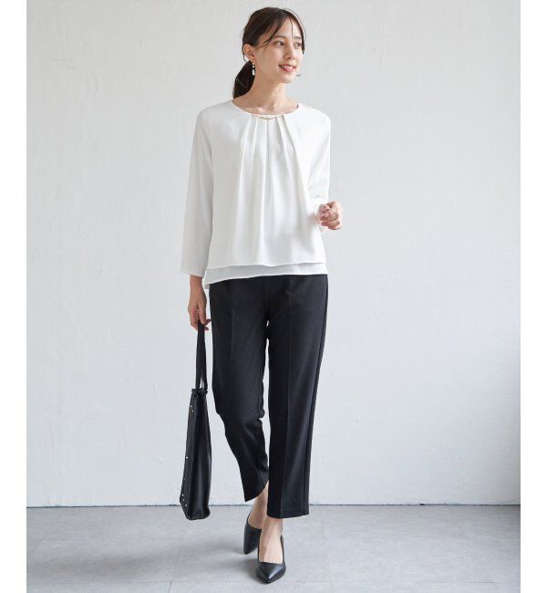 IKKA LOUNGE「【フォーマル対応／2点セット】GOKU楽 長袖セットアップ」|ワンピース|