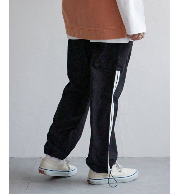 VENCE share style「ポプリンライン入りカーゴパンツ」|デニム|ブラック