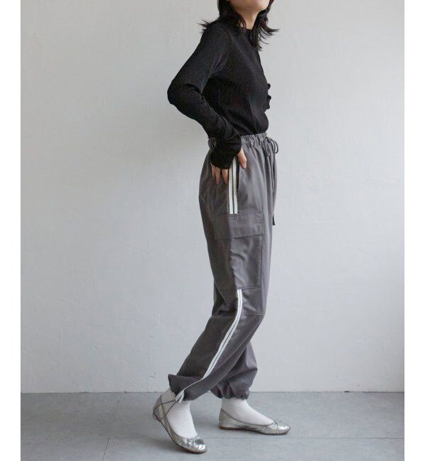 VENCE share style「ポプリンライン入りカーゴパンツ」|デニム|