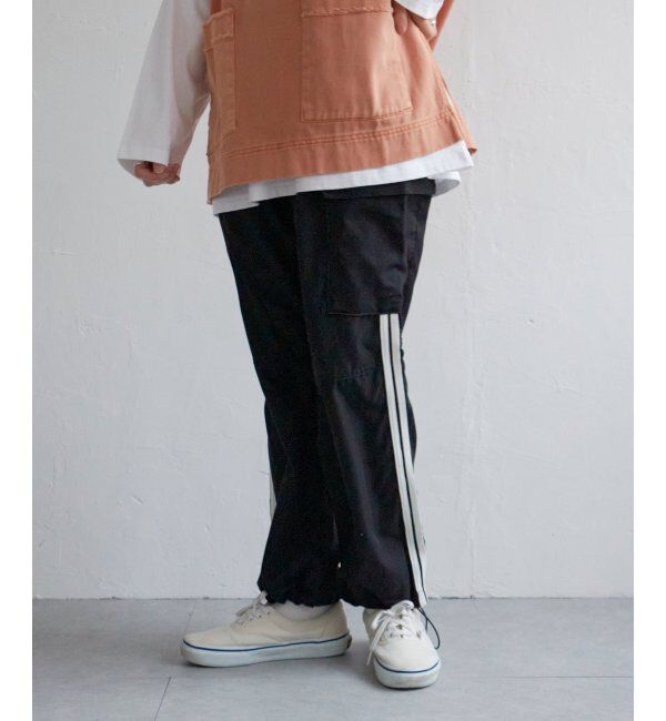 VENCE share style「ポプリンライン入りカーゴパンツ」|デニム|