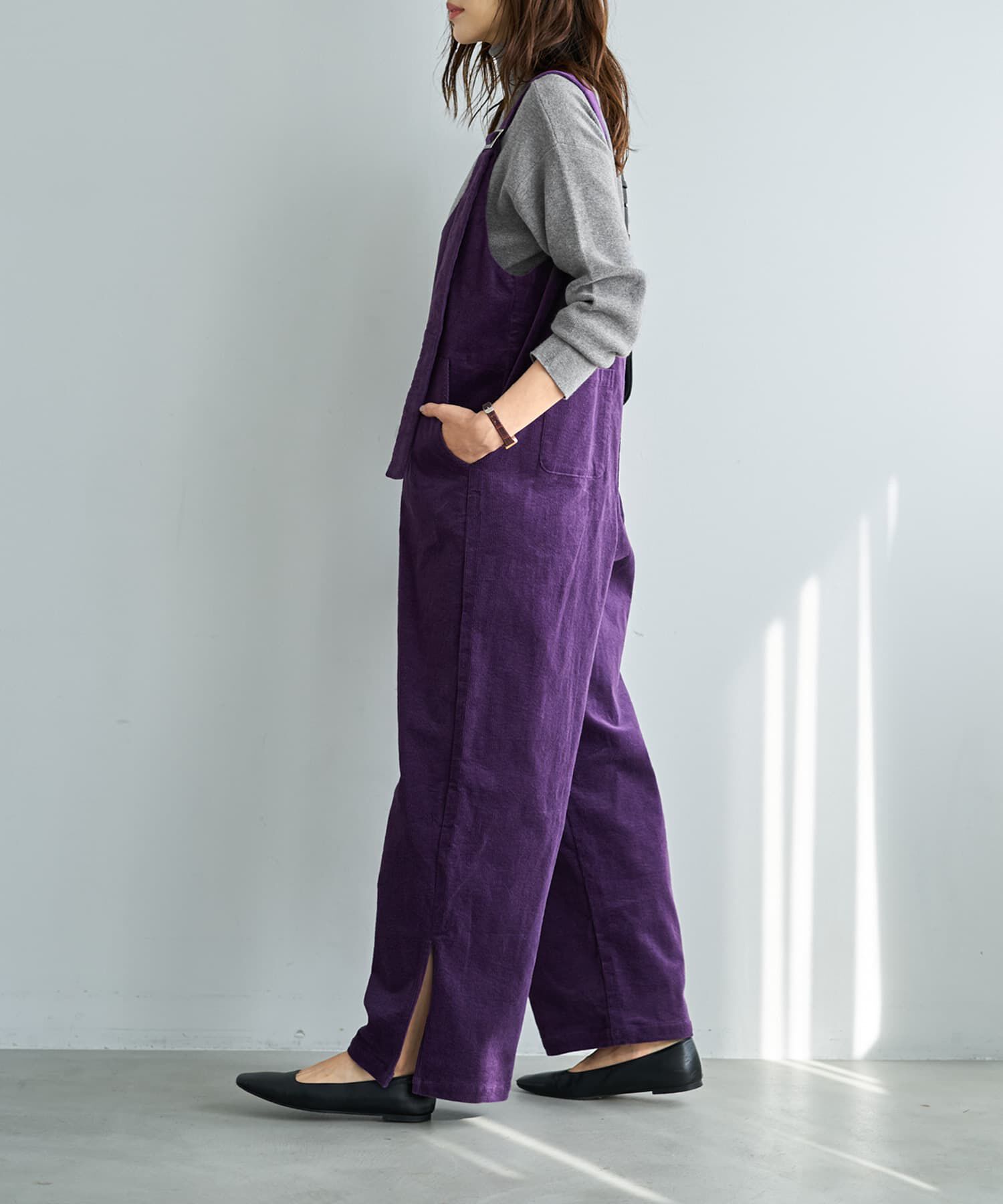 STYLE DELI「コーデュロイワイドサロペット」|オールインワン|