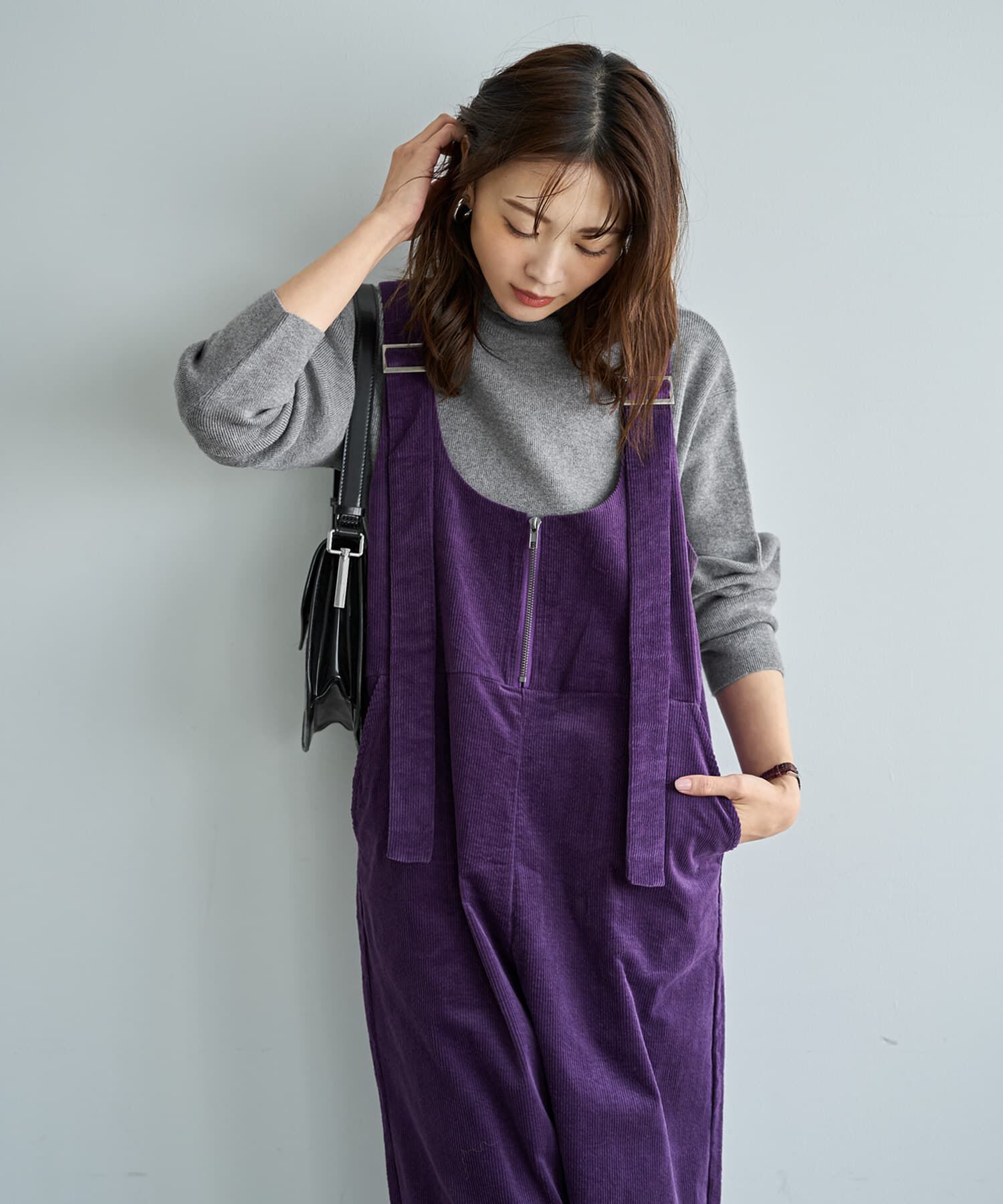 STYLE DELI「コーデュロイワイドサロペット」|オールインワン|