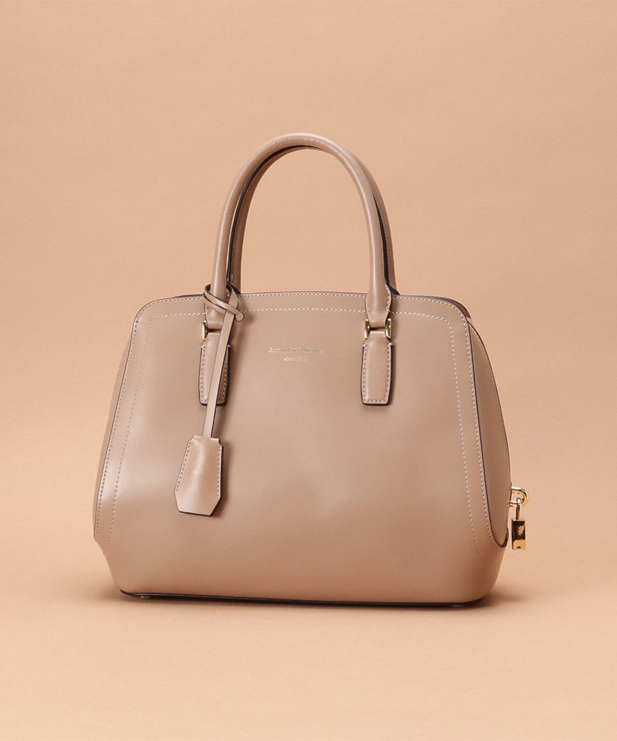 Samantha Thavasa「トラペズミニヨン ボストンバッグ 大サイズ」|ハンドバッグ|グレージュ