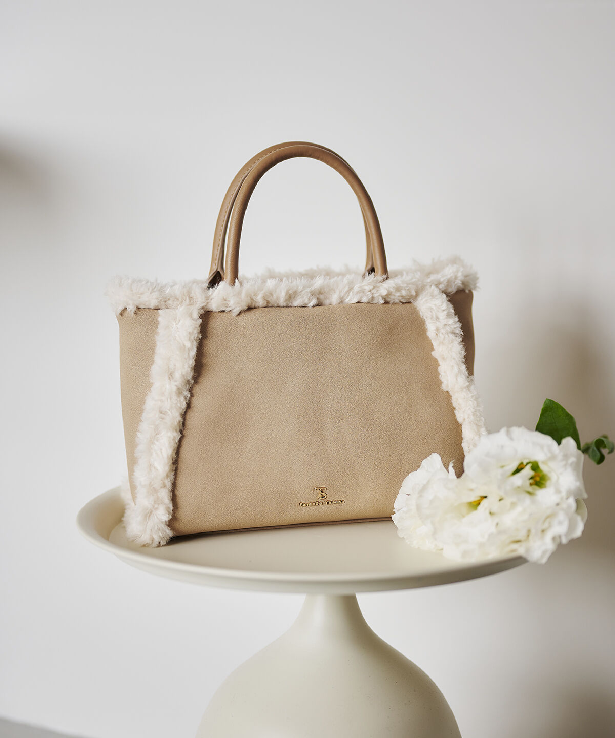 Samantha Thavasa「スウェード調ボアハンドバッグ」|ハンドバッグ|