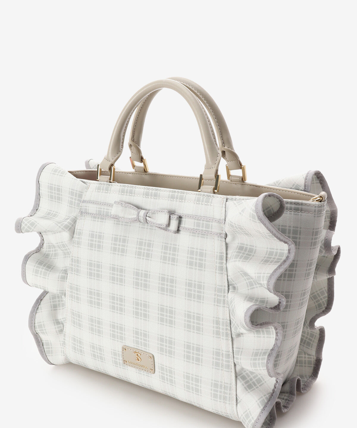 Samantha Vega「チェックリボンフリルハンドバッグ（大）」|ハンドバッグ|