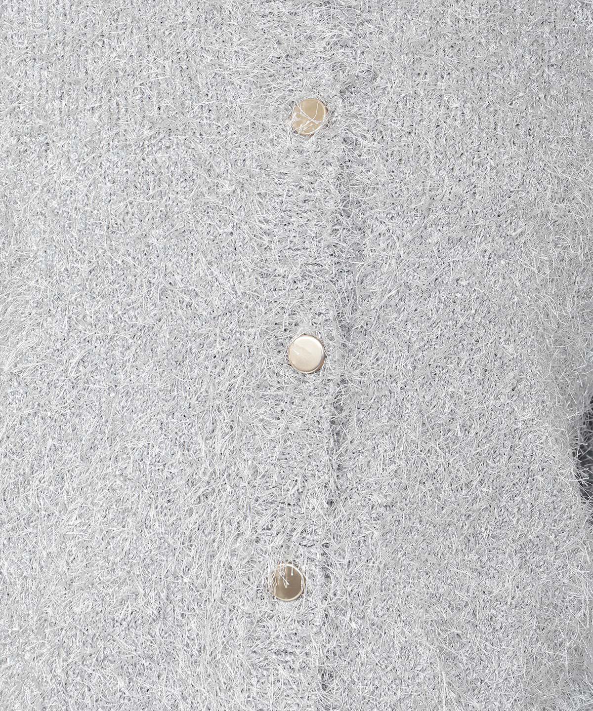 アンドクチュール「ラメフリンジフェザーカーディガン」|カーディガン|