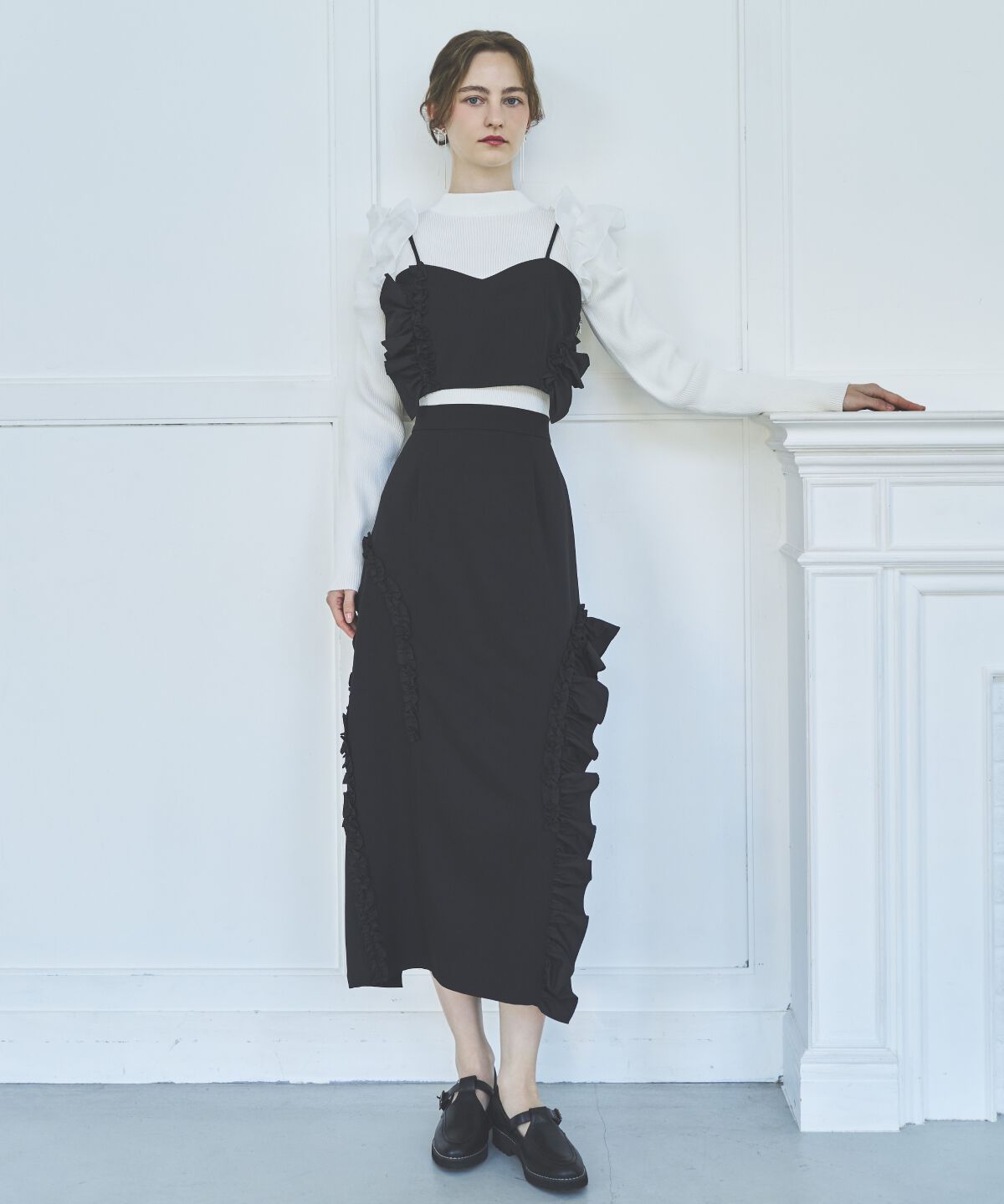 アンドクチュール「アシメフリルセットアップ」|ワンピース|