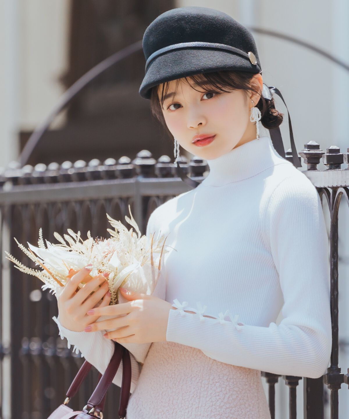 WILLSELECTION「袖リボンタートルニット」|ニット・セーター|