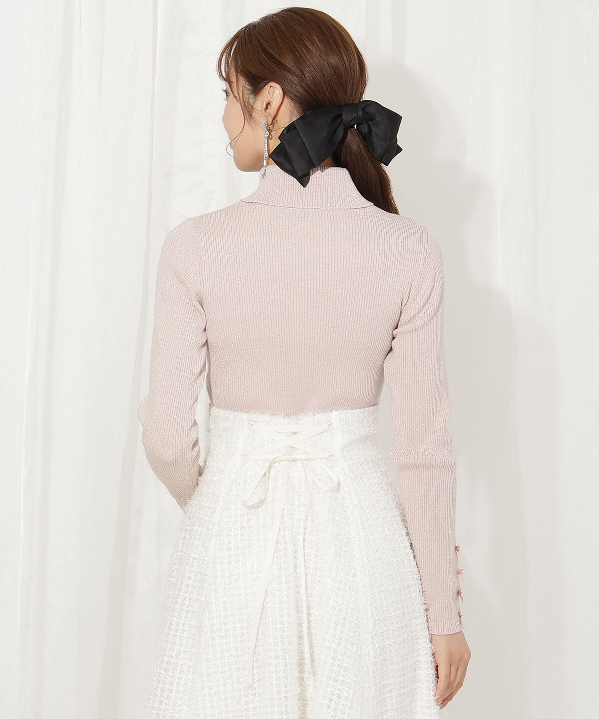 WILLSELECTION「袖リボンタートルニット」|ニット・セーター|