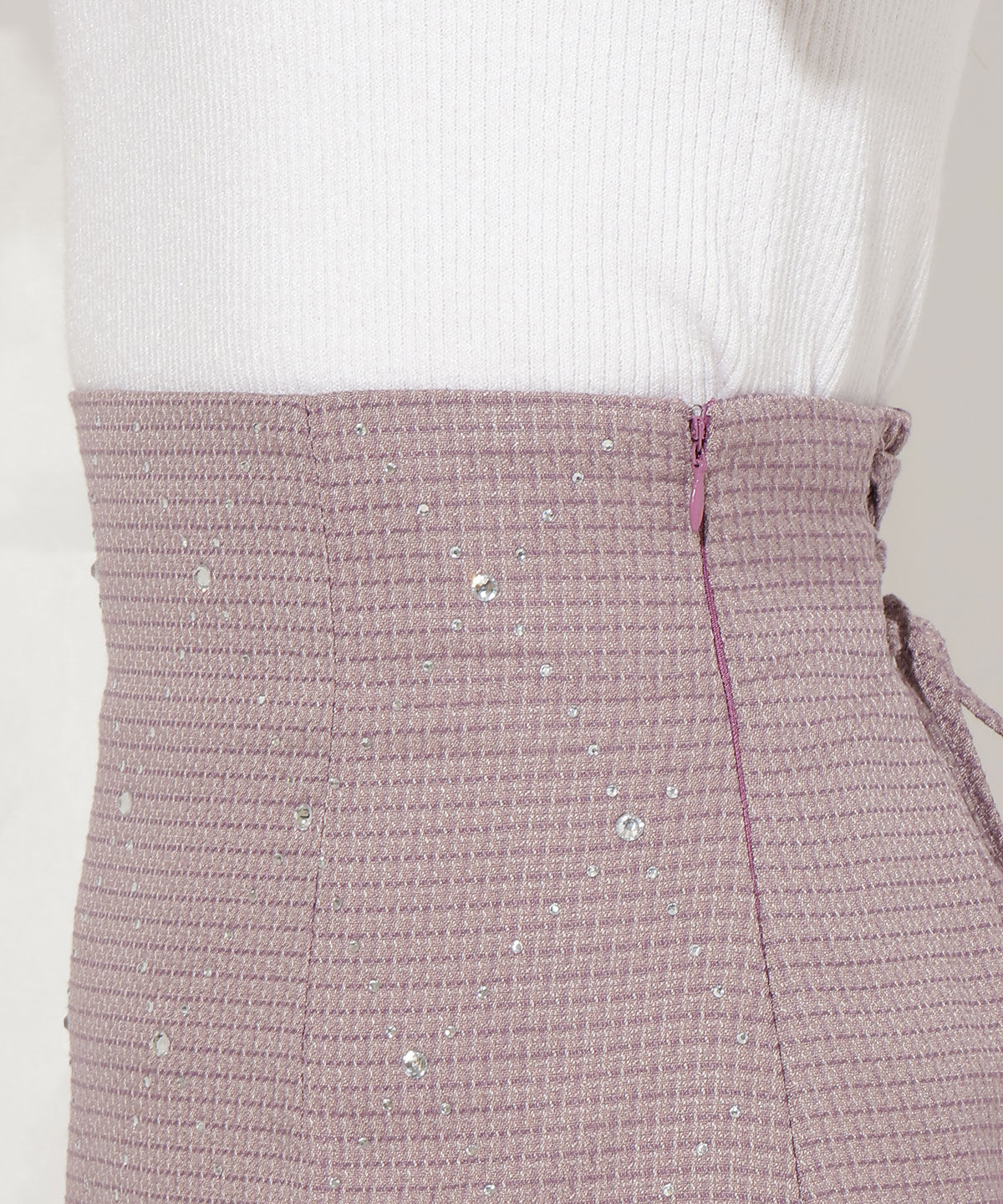 WILLSELECTION「ラインストーンミニスカート」|台形|