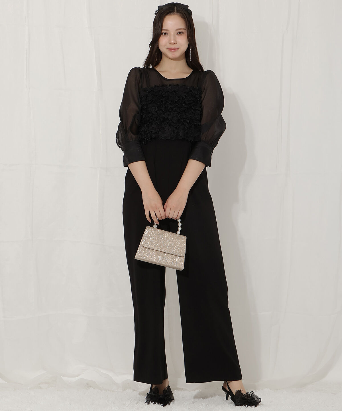 WILLSELECTION「ビスチェ付きオールインワン」|オールインワン|ブラック