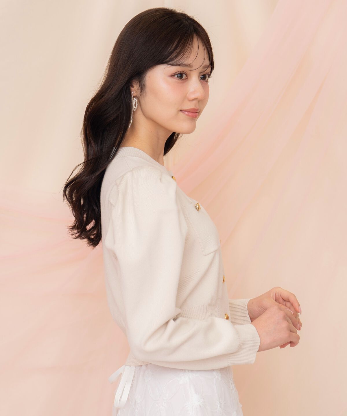 WILLSELECTION「ポケットデザインタックスリーブカーディガン」|カーディガン|