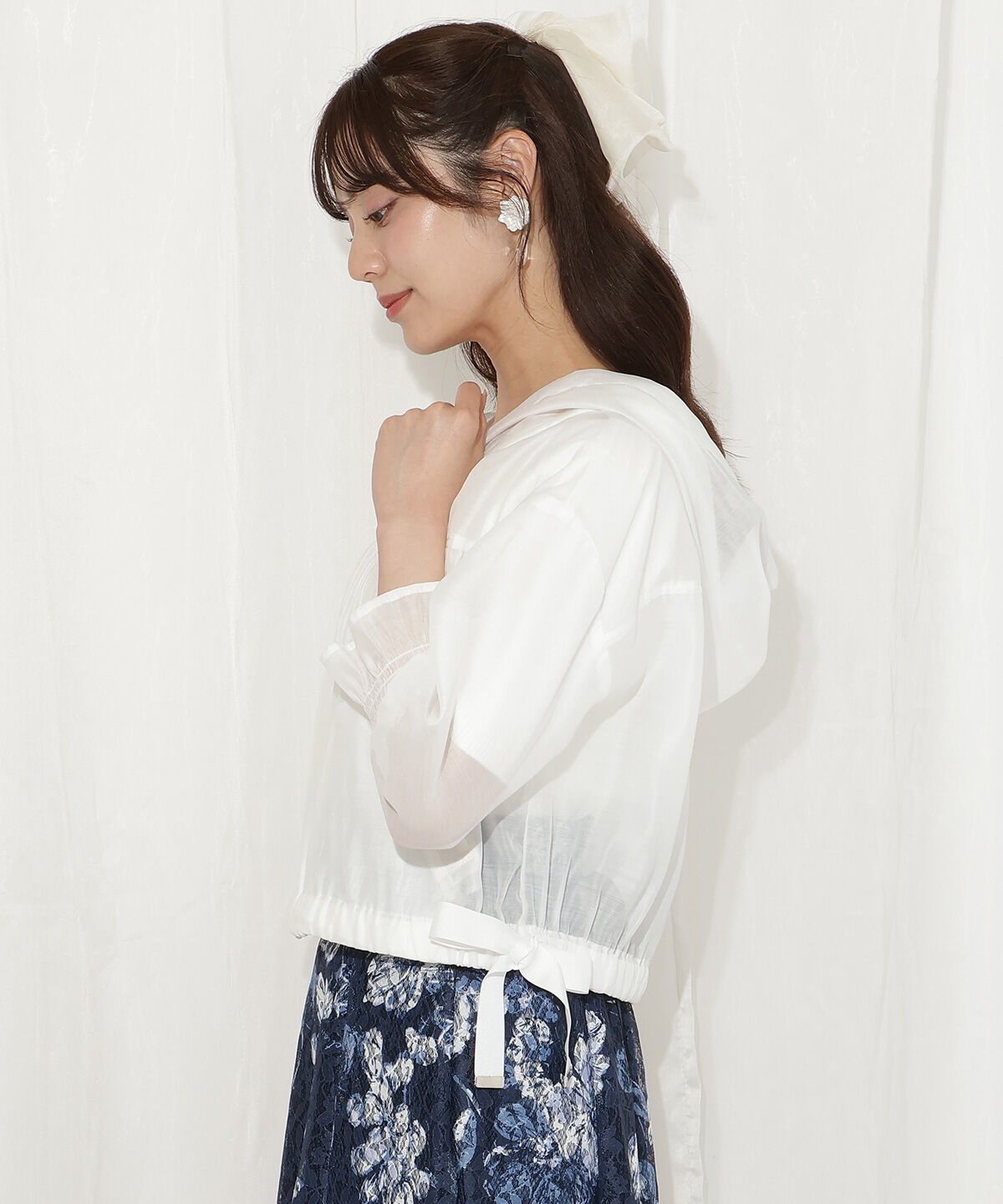 WILLSELECTION「キャンディスリーブシアーパーカー」|ブルゾン・スタジャン|