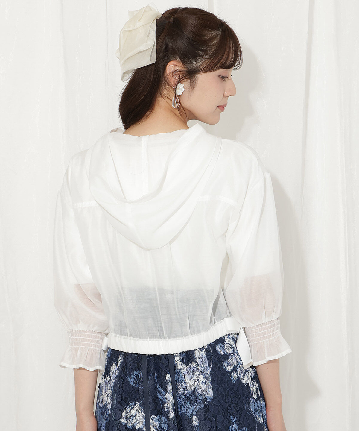 WILLSELECTION「キャンディスリーブシアーパーカー」|ブルゾン・スタジャン|