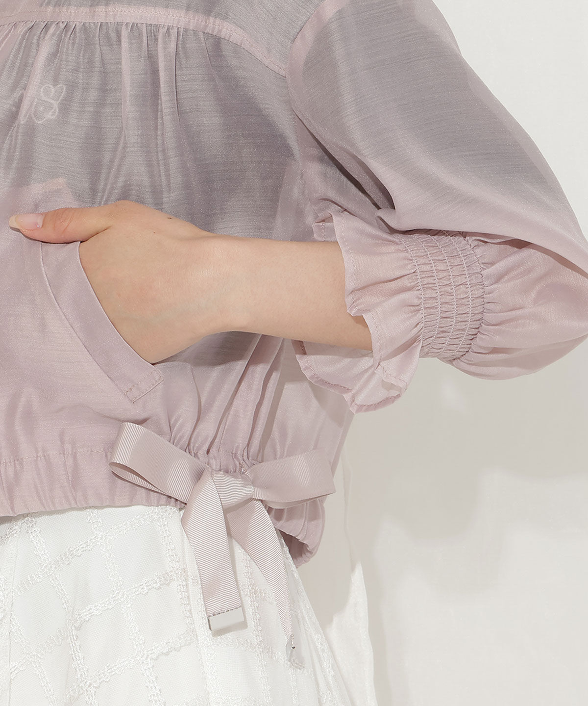 WILLSELECTION「キャンディスリーブシアーパーカー」|ブルゾン・スタジャン|