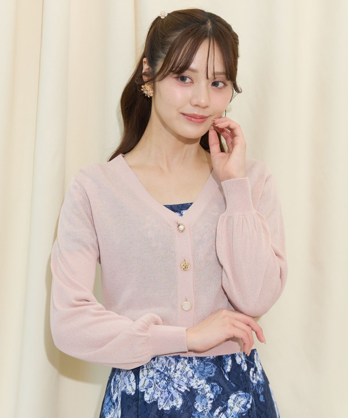 WILLSELECTION「アソートボタンシアーカーディガン」|カーディガン|