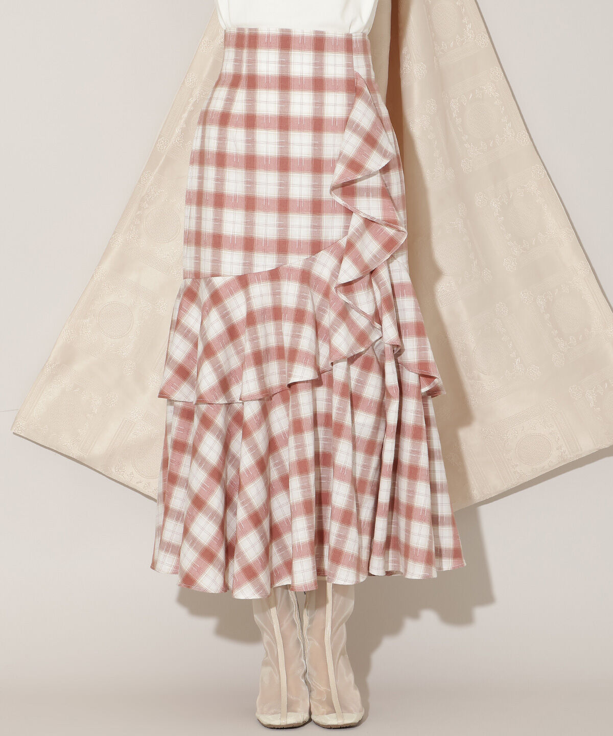 WILLSELECTION「ラッフルティアードヘムスカート」|タイト|