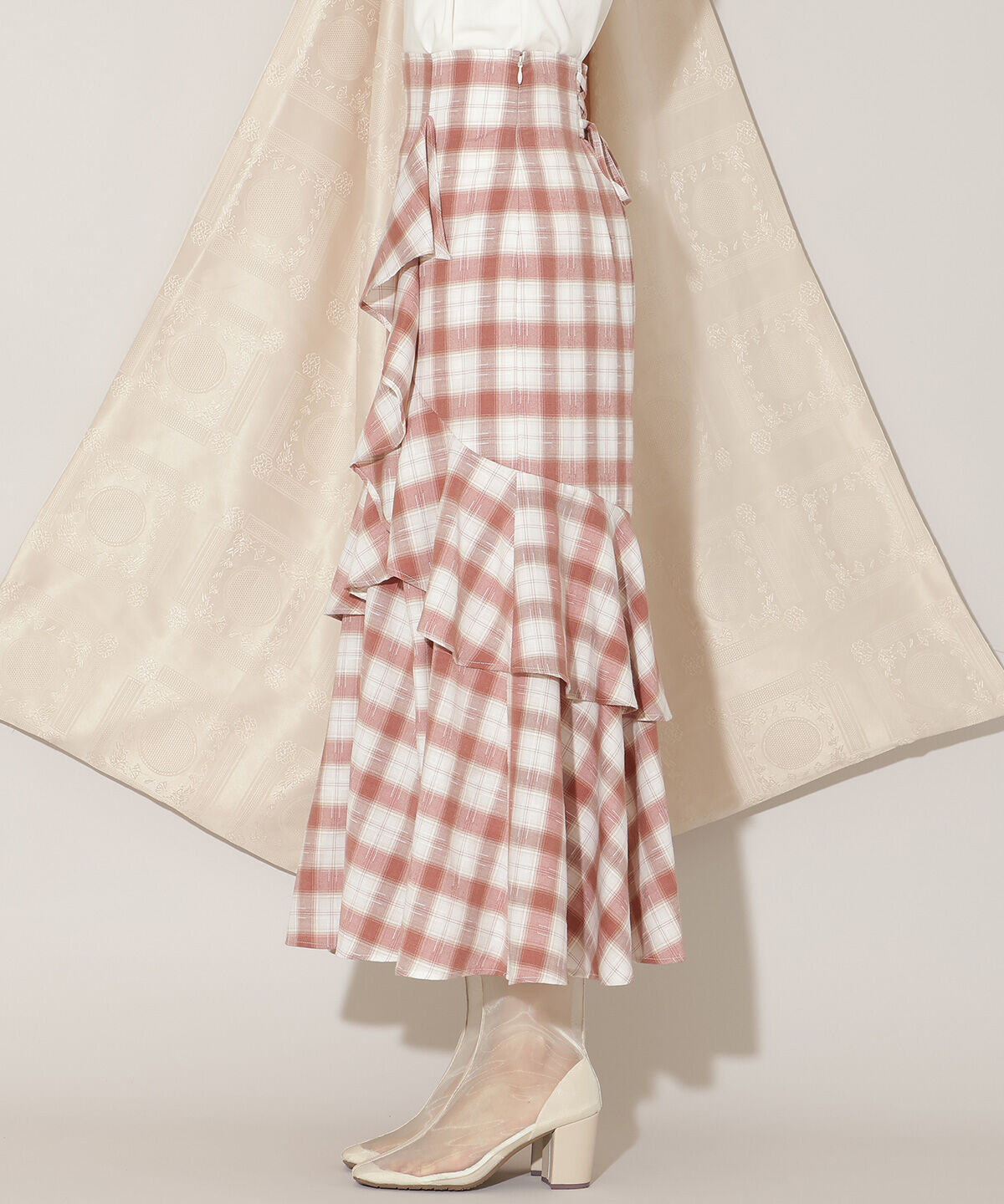 WILLSELECTION「ラッフルティアードヘムスカート」|タイト|